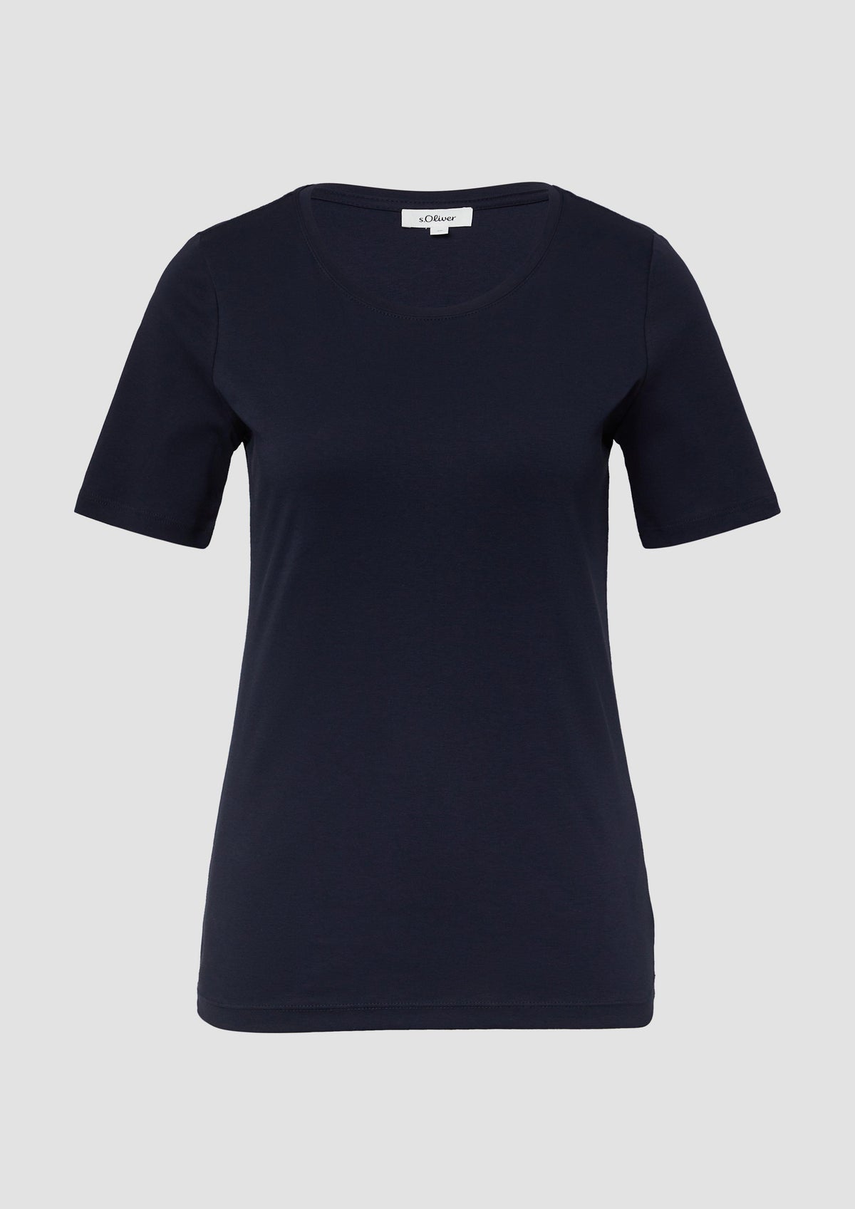 s.Oliver - T-Shirt aus Interlockjersey / Slim Fit - Farbe: Blau blau