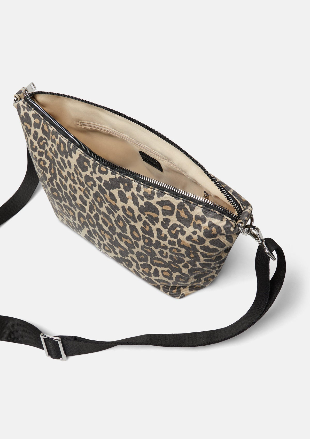 s.Oliver - Crossbody Bag mit Animal-Muster und Reißverschlussfach - Farbe: Braun, mehrfarbig braun, mehrfarbig