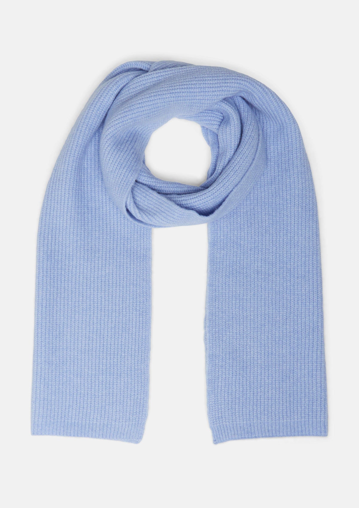 s.Oliver - Unifarbener Strickschal - Farbe: Blau blau