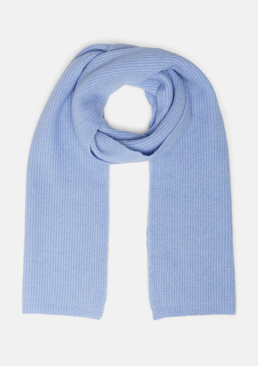 s.Oliver - Unifarbener Strickschal - Farbe: Blau blau