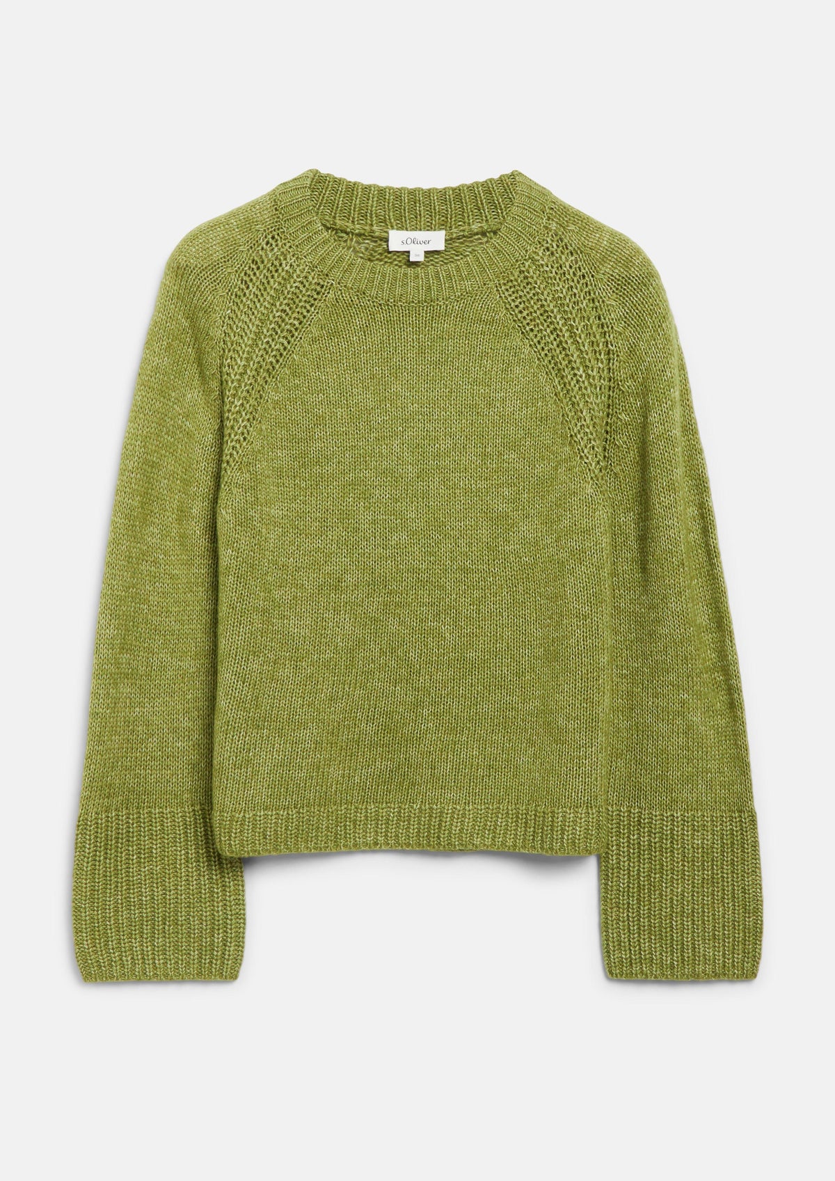 s.Oliver - Strickpullover mit Rundhalsausschnitt - Farbe: Grün grün