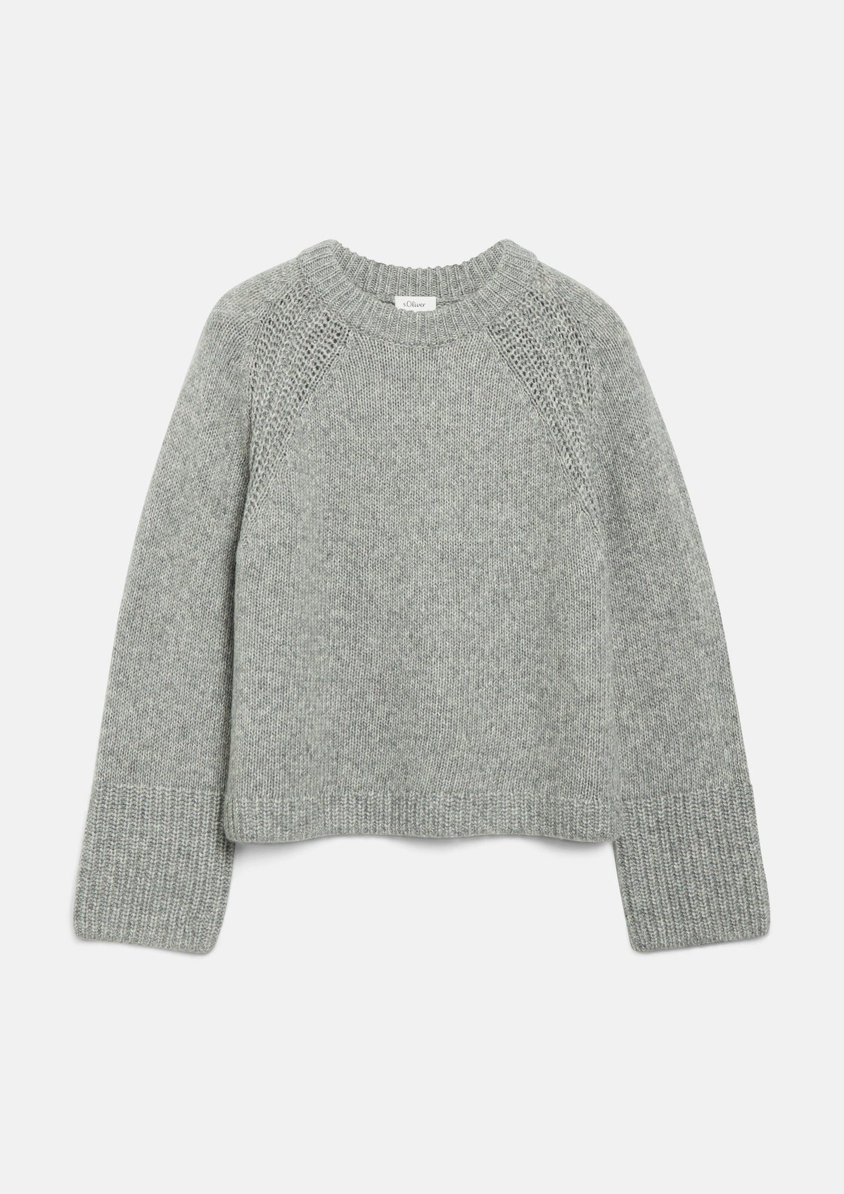 s.Oliver - Strickpullover mit Crew Neck - Farbe: Grau grau