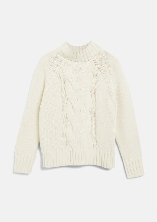 s.Oliver - Strickpullover mit Zopfmuster - Farbe: Creme creme