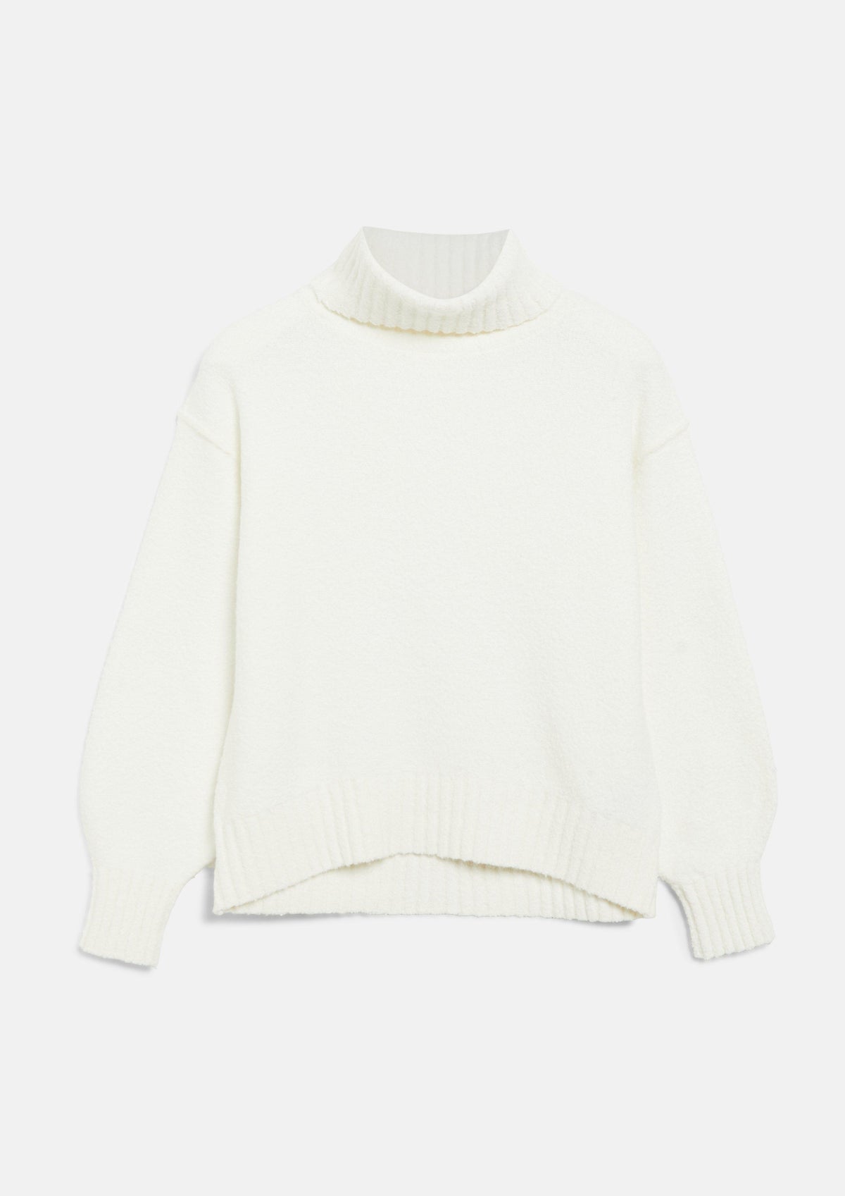 s.Oliver - Bouclé-Strickpullover mit Rollkragen - Farbe: Creme creme