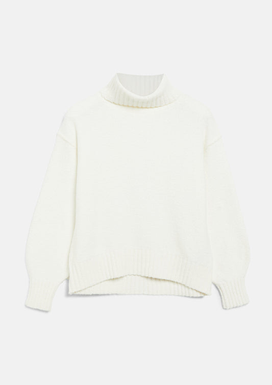 s.Oliver - Bouclé-Strickpullover mit Rollkragen - Farbe: Creme creme