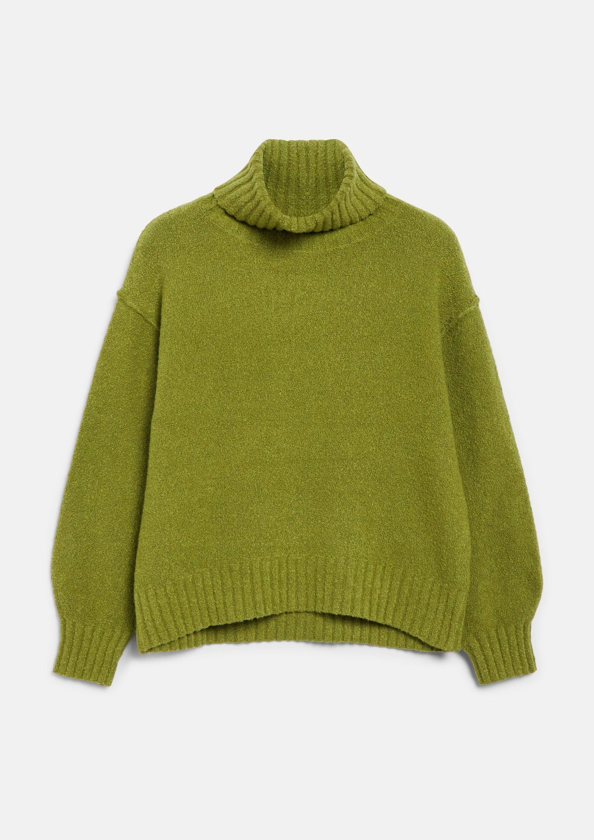 s.Oliver - Bouclé-Strickpullover mit Rollkragen - Farbe: Grün grün
