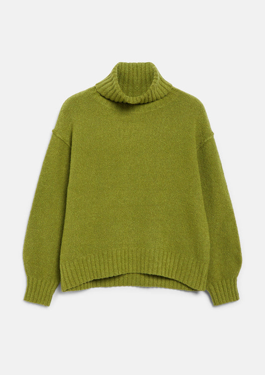 s.Oliver - Bouclé-Strickpullover mit Rollkragen - Farbe: Grün grün