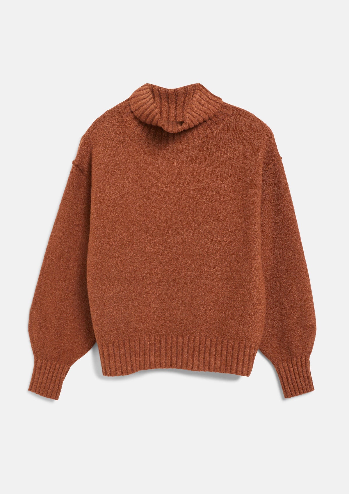 s.Oliver - Bouclé-Strickpullover mit Rollkragen - Farbe: Orange orange