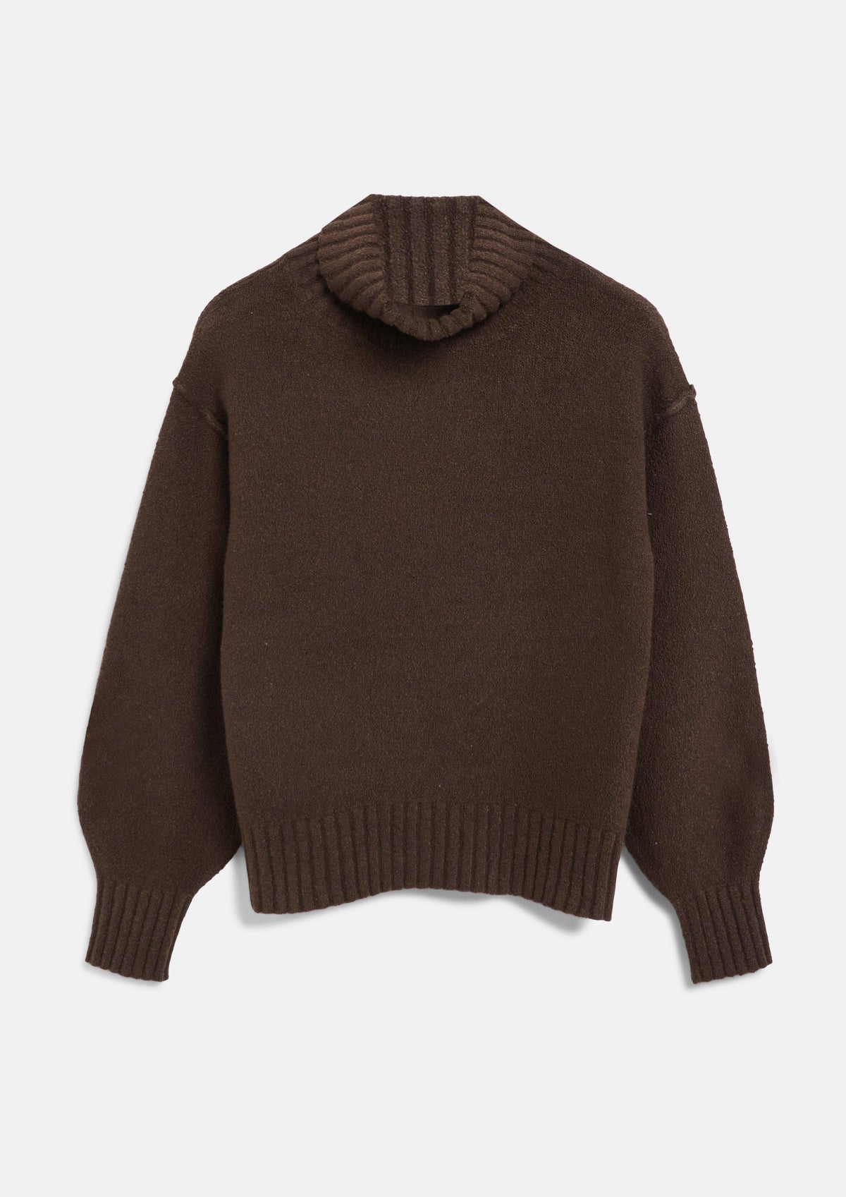 s.Oliver - Bouclé-Strickpullover mit Rollkragen - Farbe: Braun braun