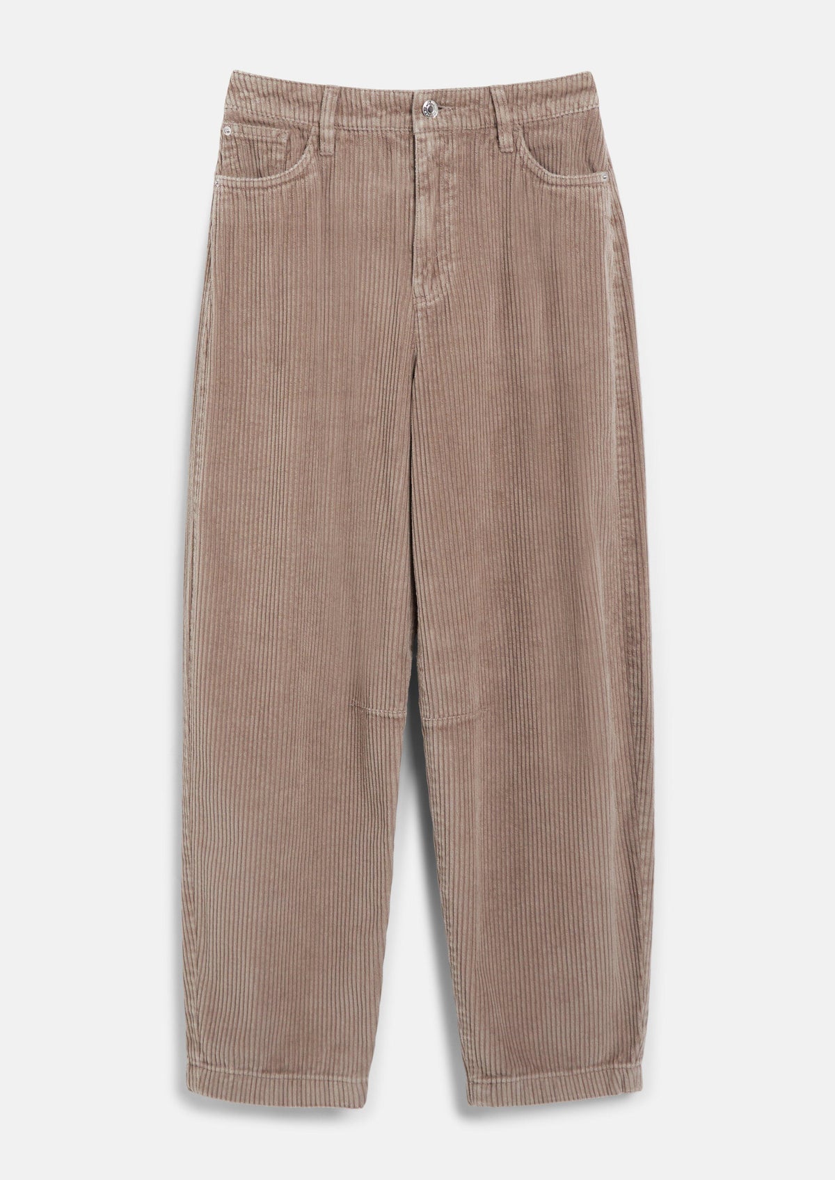 s.Oliver - Ankle-Cordhose / High Rise / Barrel Leg - Farbe: Braun braun