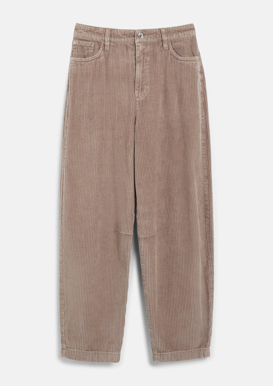 s.Oliver - Ankle-Cordhose / High Rise / Barrel Leg - Farbe: Braun braun