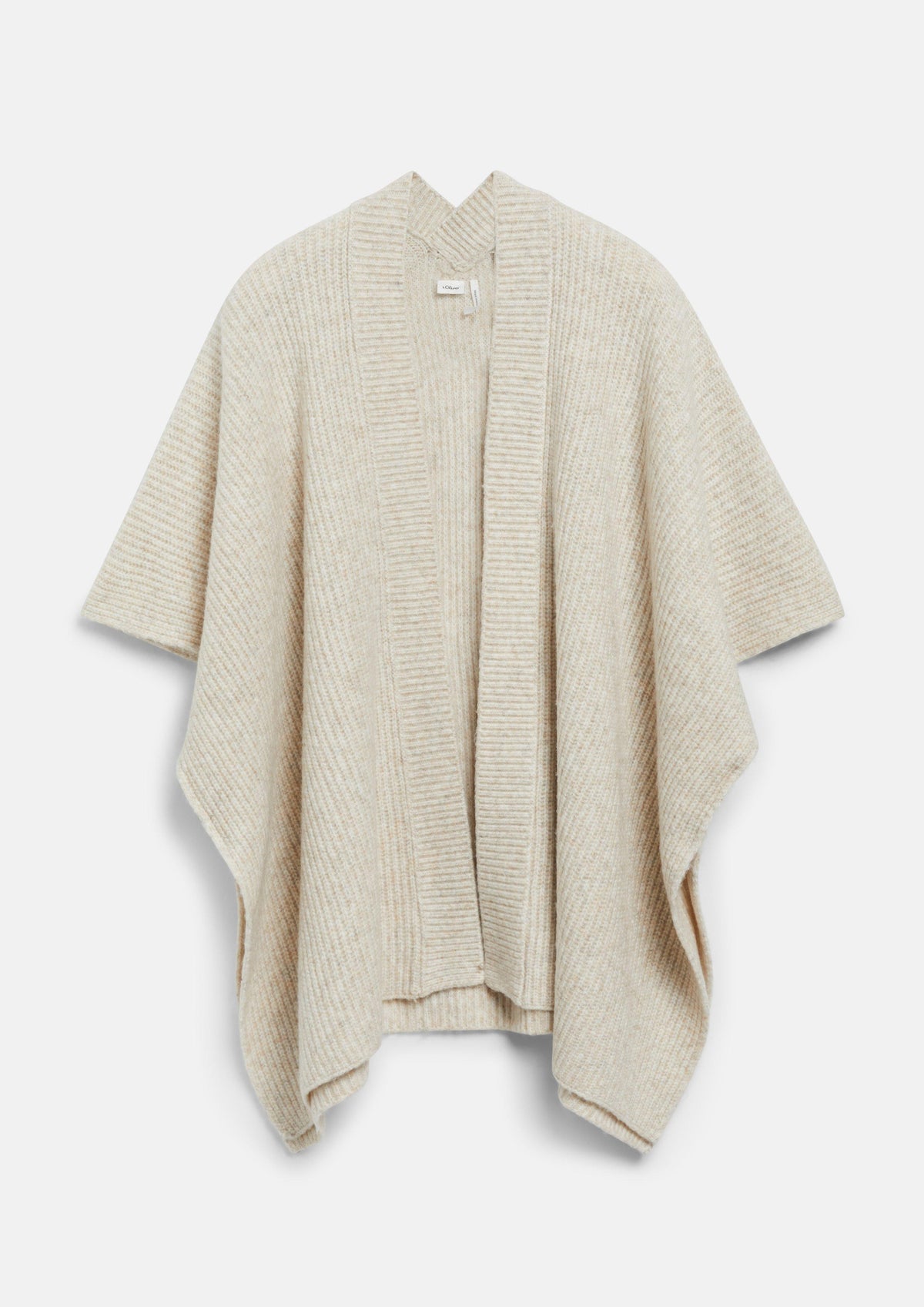 s.Oliver - Poncho mit kuscheliger Innenseite - Farbe: Beige beige