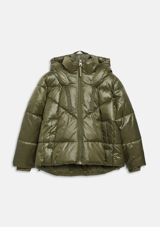 s.Oliver - Pufferjacke in glänzender Optik - Farbe: Olive olive
