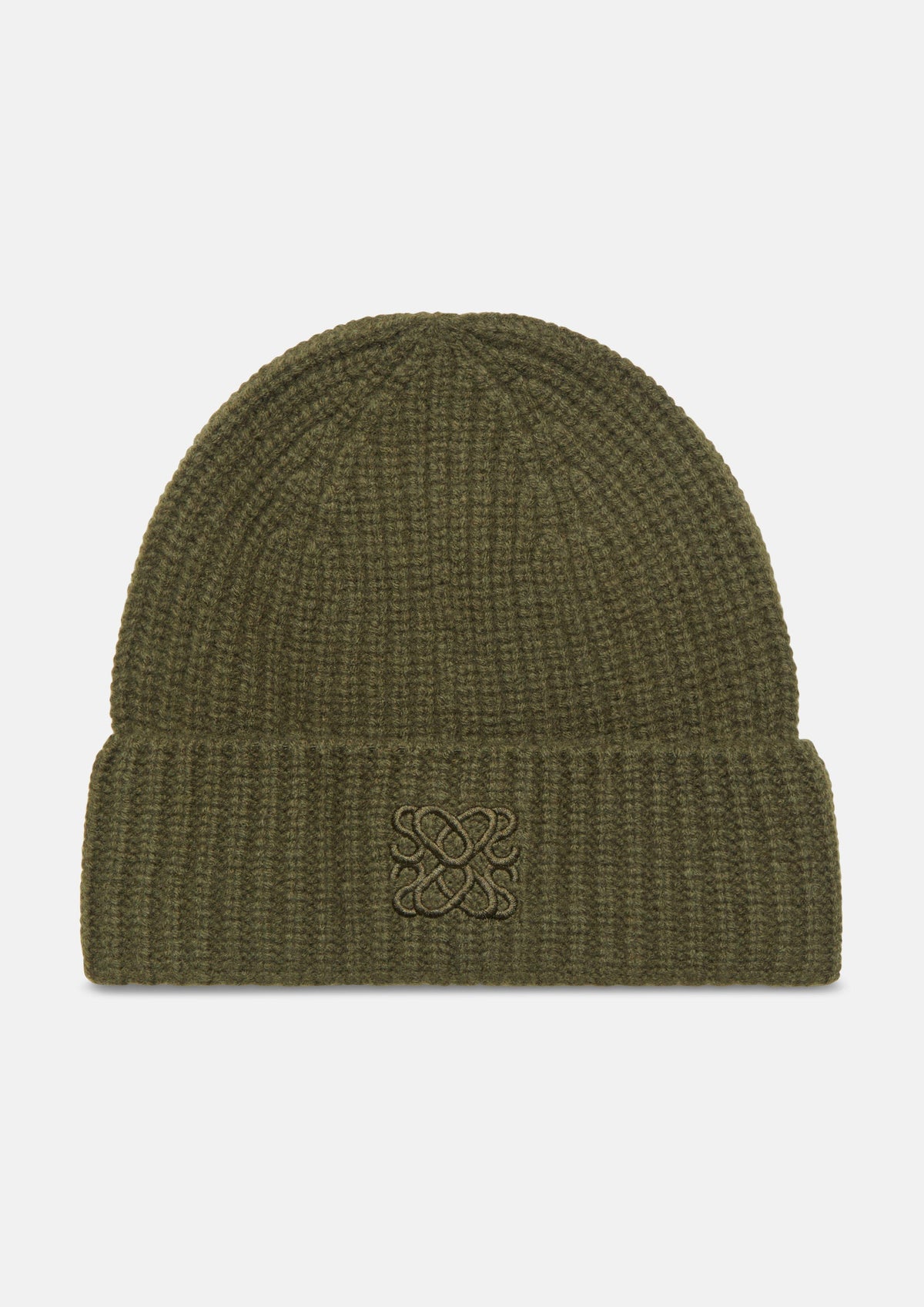 s.Oliver - Strickmütze mit Stickerei - Farbe: Olive olive