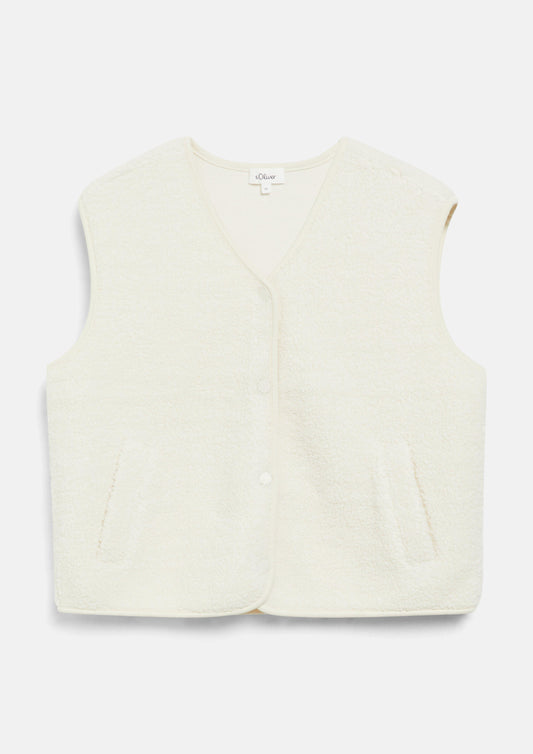 s.Oliver - Teddy-Weste / Relaxed Fit - Farbe: Beige beige