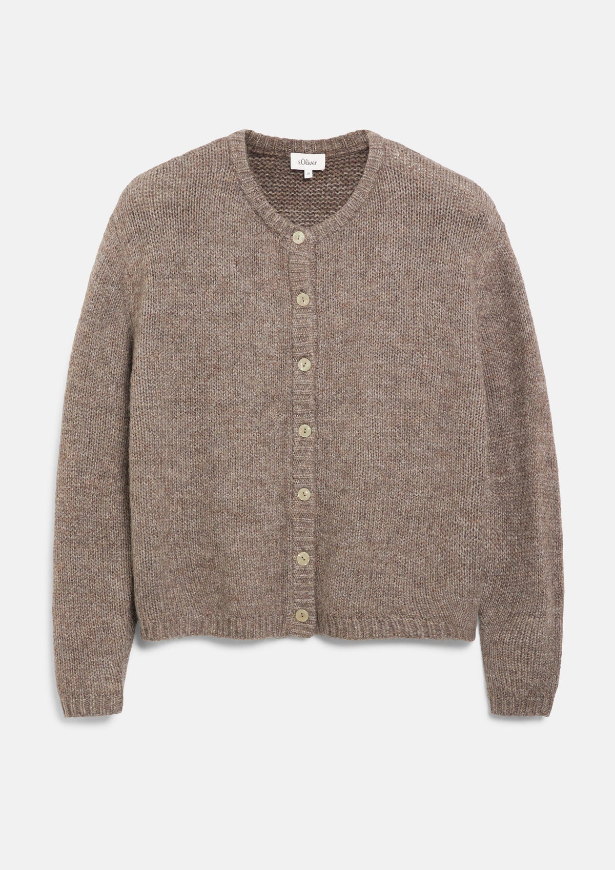 s.Oliver - Weiche Strickjacke aus Alpakamix - Farbe: Braun braun