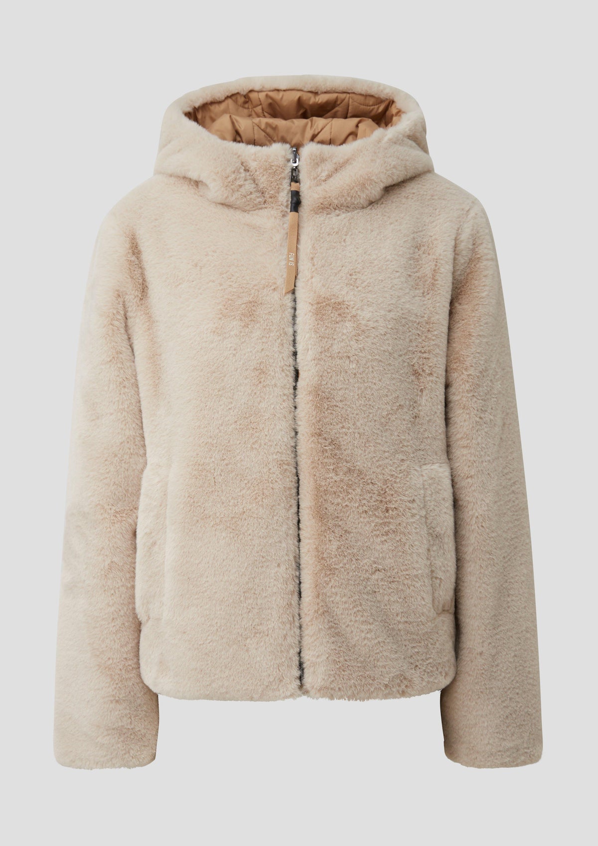 QS - Wendejacke mit Kapuze - Farbe: Braun braun