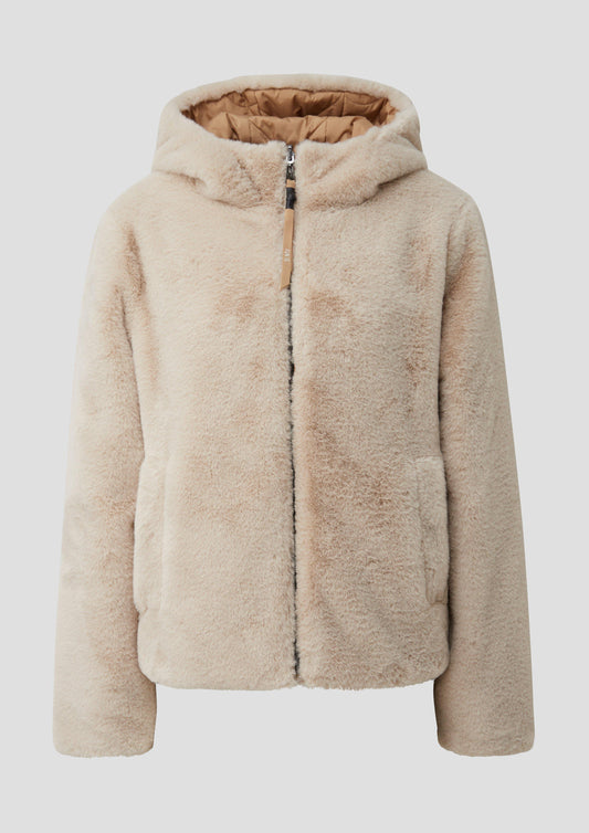 QS - Wendejacke mit Kapuze - Farbe: Braun braun