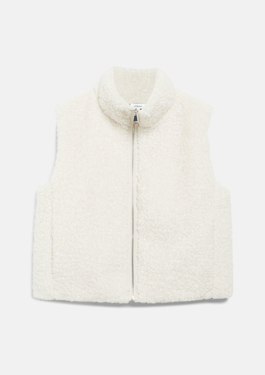 s.Oliver - Teddyweste mit Eingrifftaschen - Farbe: Creme creme