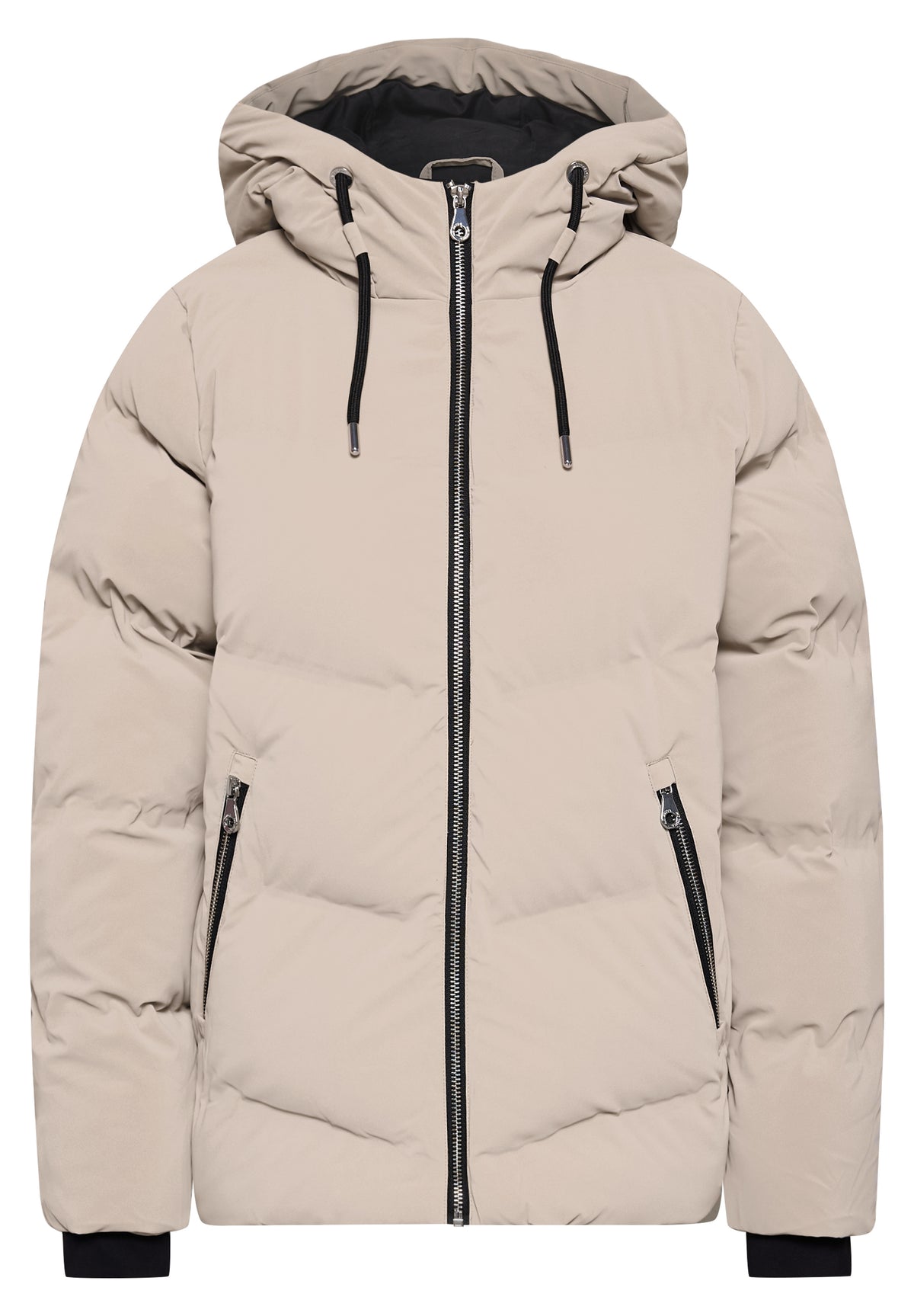 Street One Damen Pufferjacke mit Kapuze - Beige barley beige