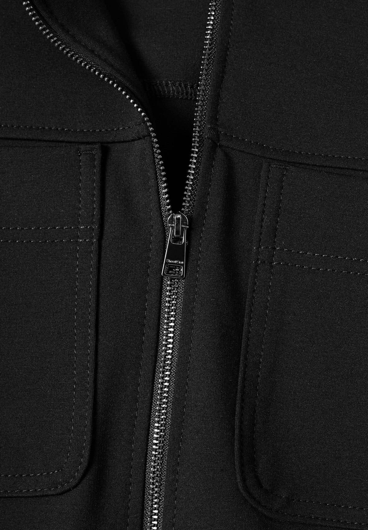 Street One Damen Jacke mit Hemdkragen und Brusttaschen - Schwarz Black