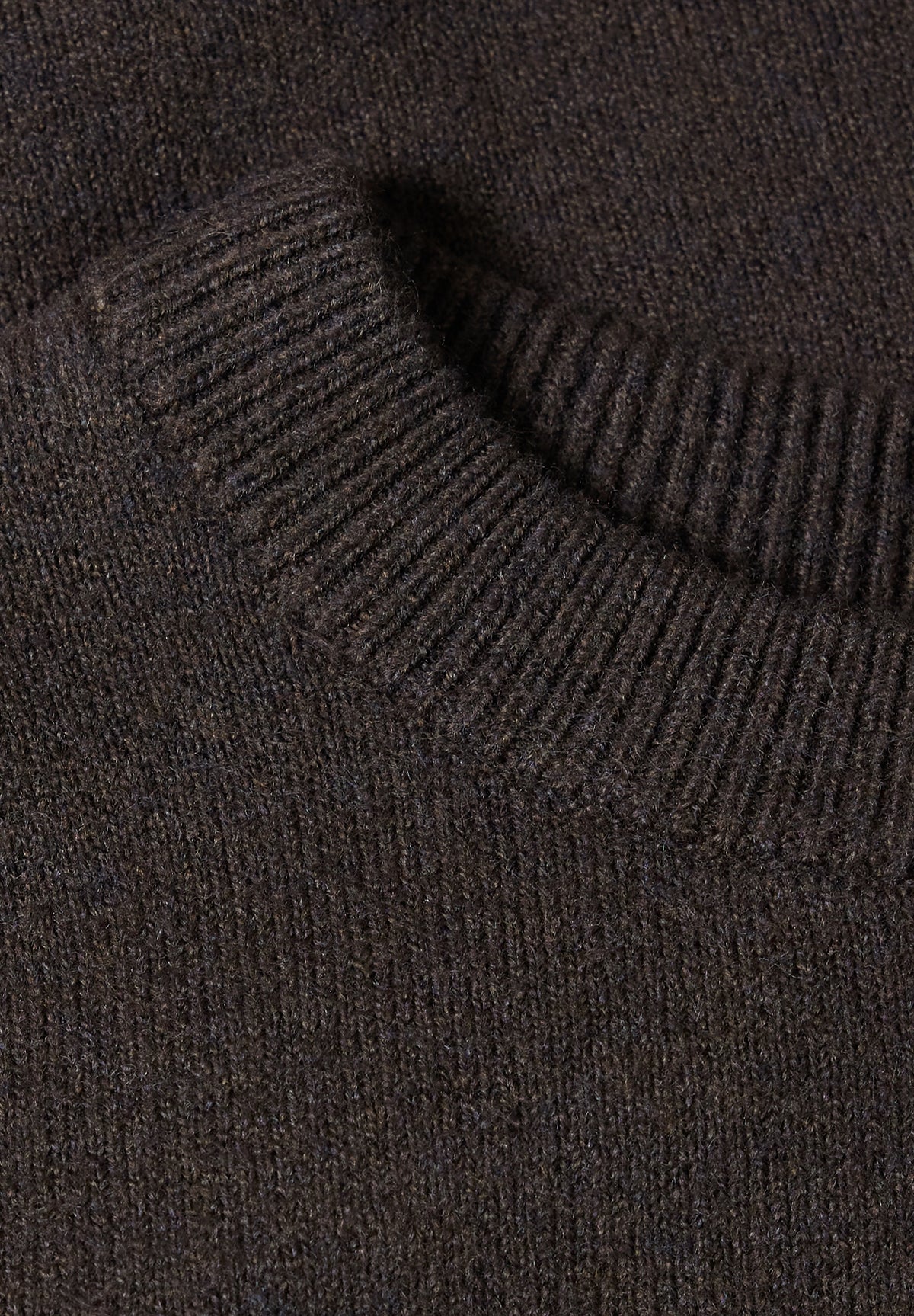 Street One Damen Pullover mit Rundhals und Raffung - Dunkelbraun meliert black coffee mel.