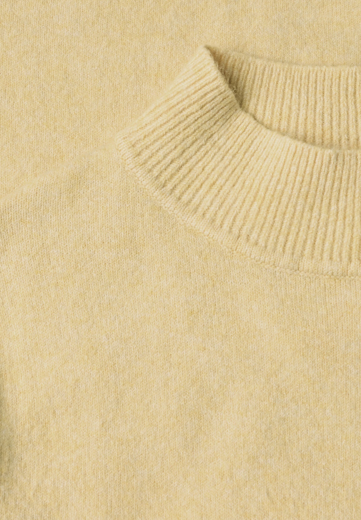 Street One Damen Kurzarm-Pullover mit Turtle Neck - Gelb meliert sunbeam yellow mel.
