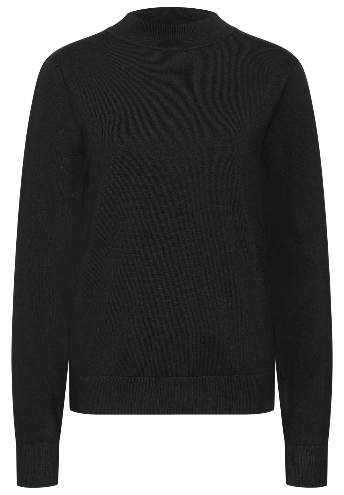 Street One Damen Pullover mit Rundhals - Schwarz Black