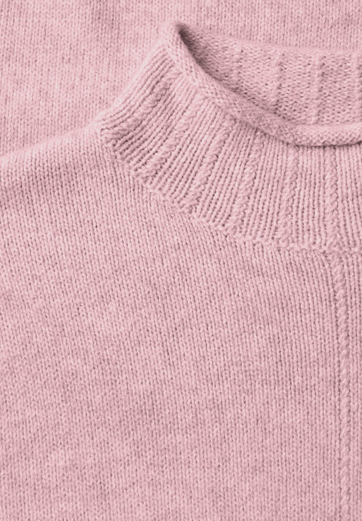 Street One Damen Pullover mit Turtle Neck und Rollkanten - Rosé meliert quiet rose mel.