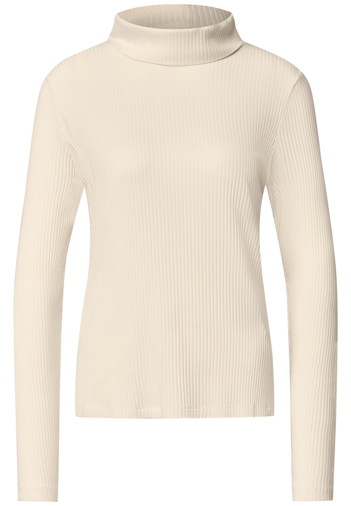 Street One Damen Basic Rollkragenshirt - Beige pure beige