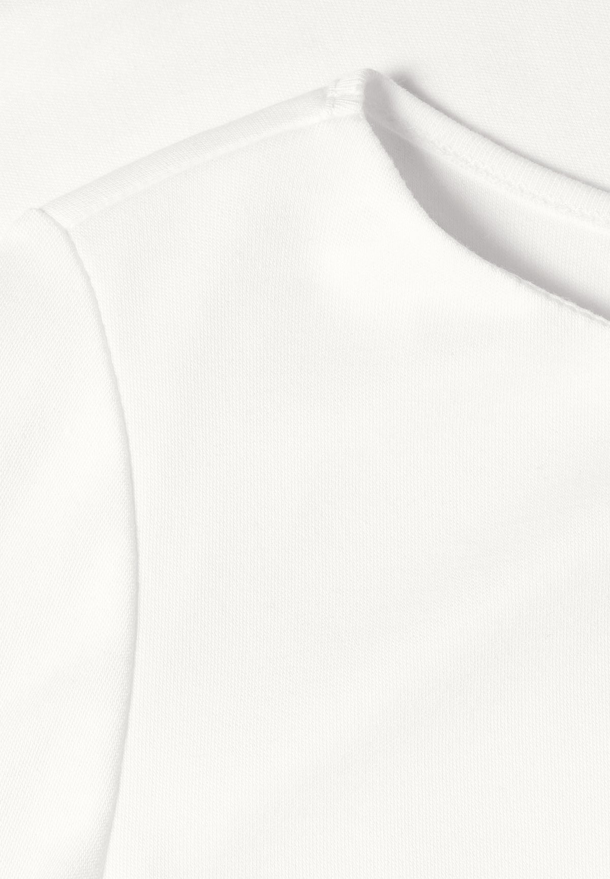 Street One Damen Basic Shirt mit U-Boot-Ausschnitt - Wollweiß wollweiß