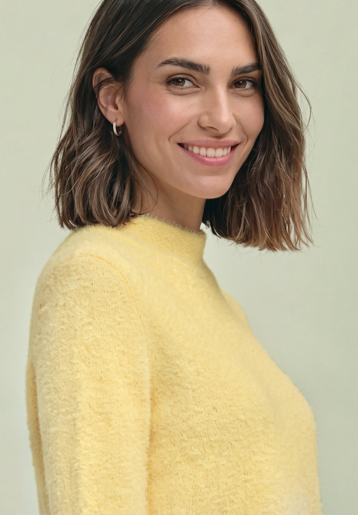 Street One Damen 3/4-Arm Shirt mit Turtle Neck - Sonnengelb sunbeam yellow