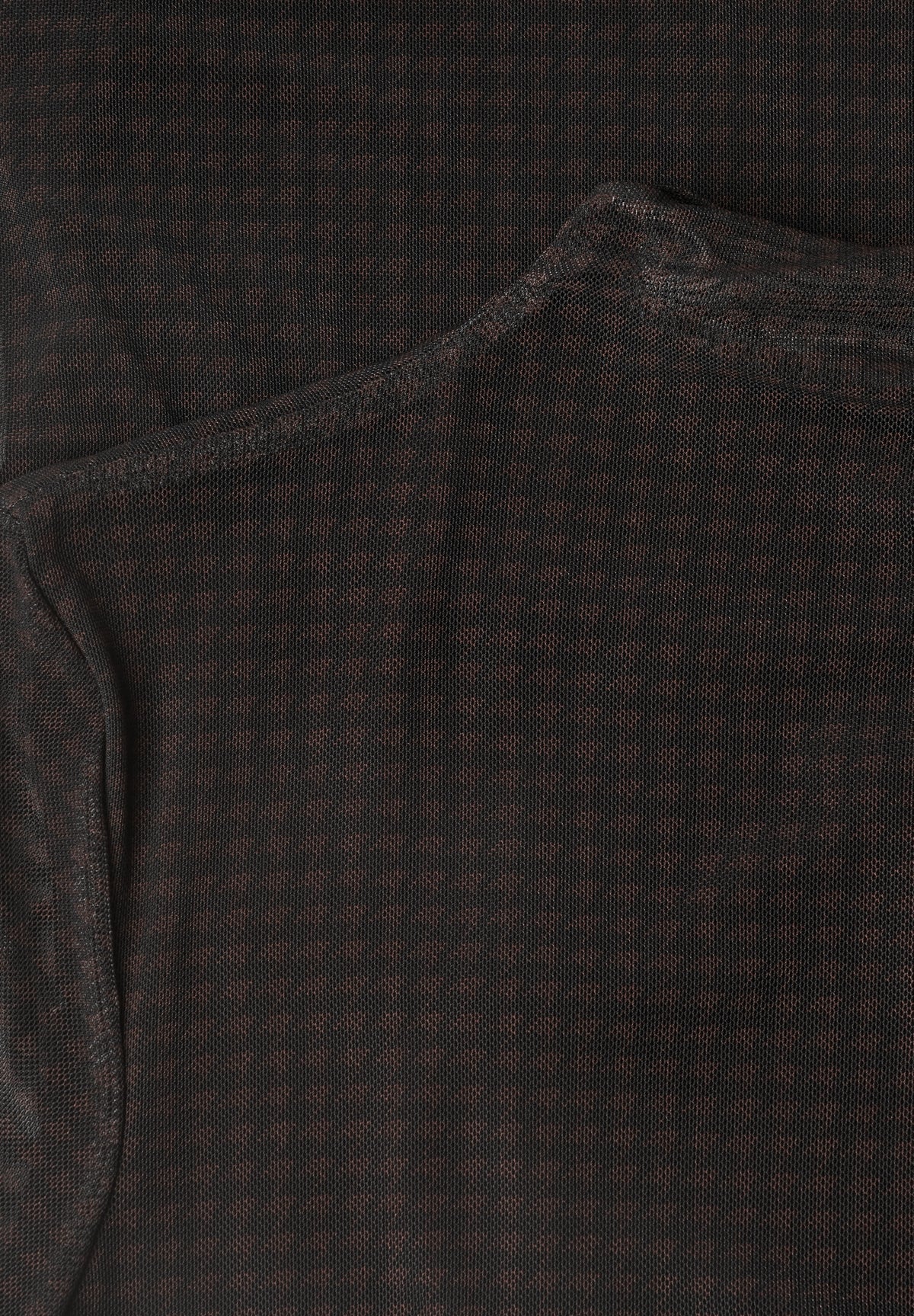 Street One Damen Meshshirt mit gerafftem Turtle Neck - Dunkelbraun black coffee