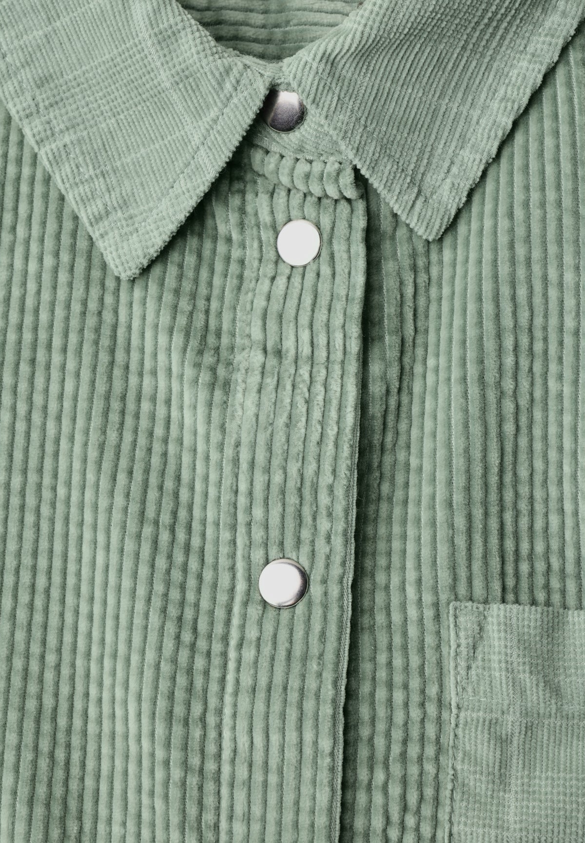 Street One Damen Langarm-Hemdbluse mit Cordmix - Eukalyptusgrün eucalyptus green