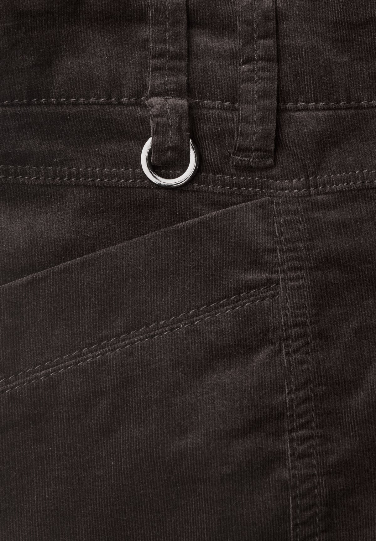 Street One Damen Barrel Leg Cordhose - Dunkelbraun black coffee