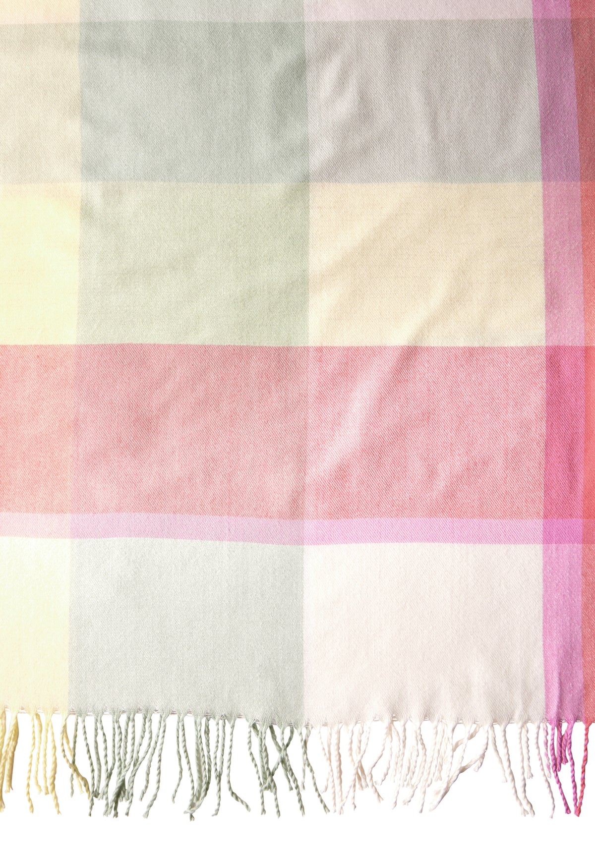 Street One Damen Kuscheliger Madras Schal - Korallrosa coral Pink