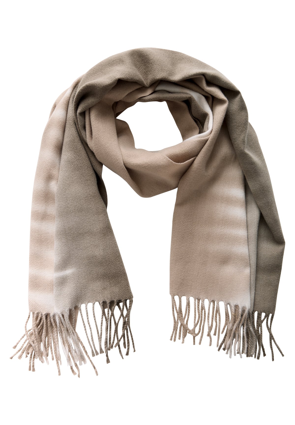 Street One Damen Kuscheliger Dip Dye Schal - Sandbeige honey sand
