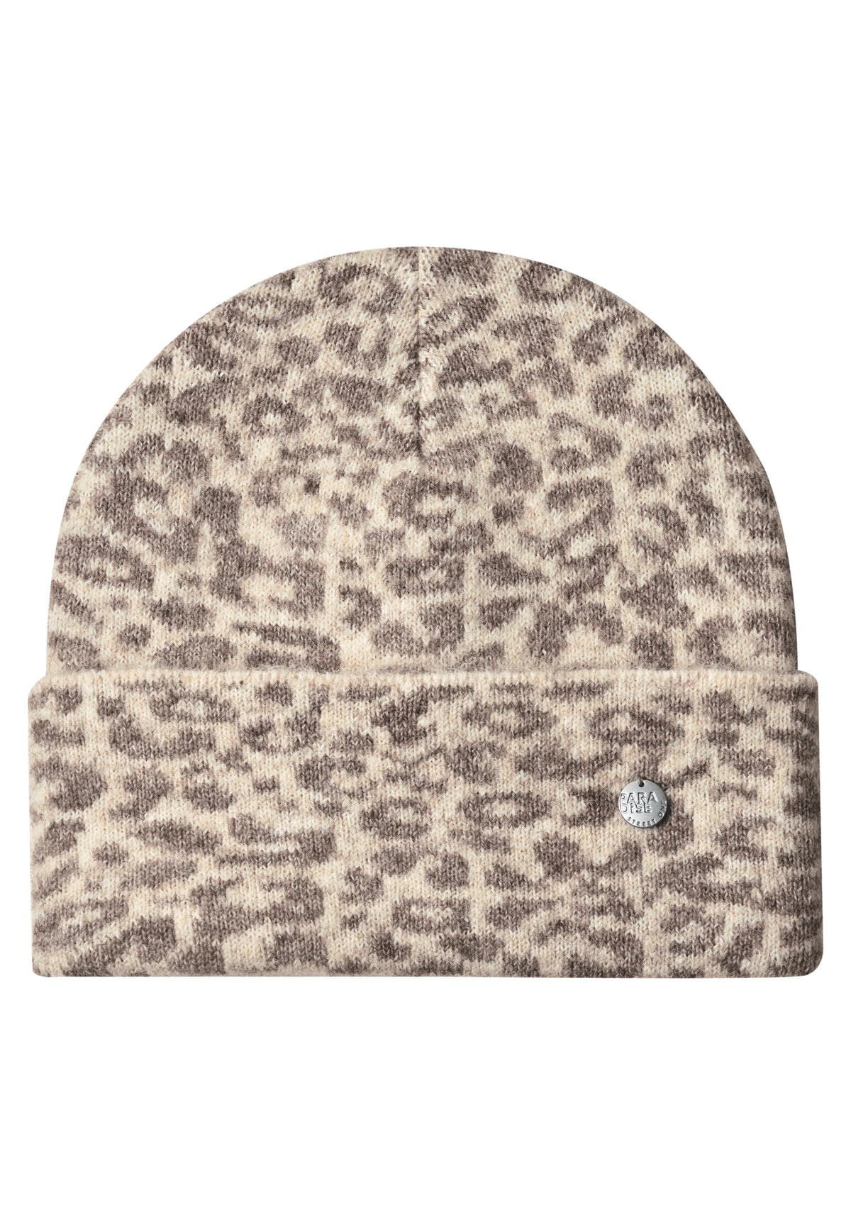 Street One Damen Jacquard-Beanie mit Leo-Muster - Beige meliert barley beige mel.