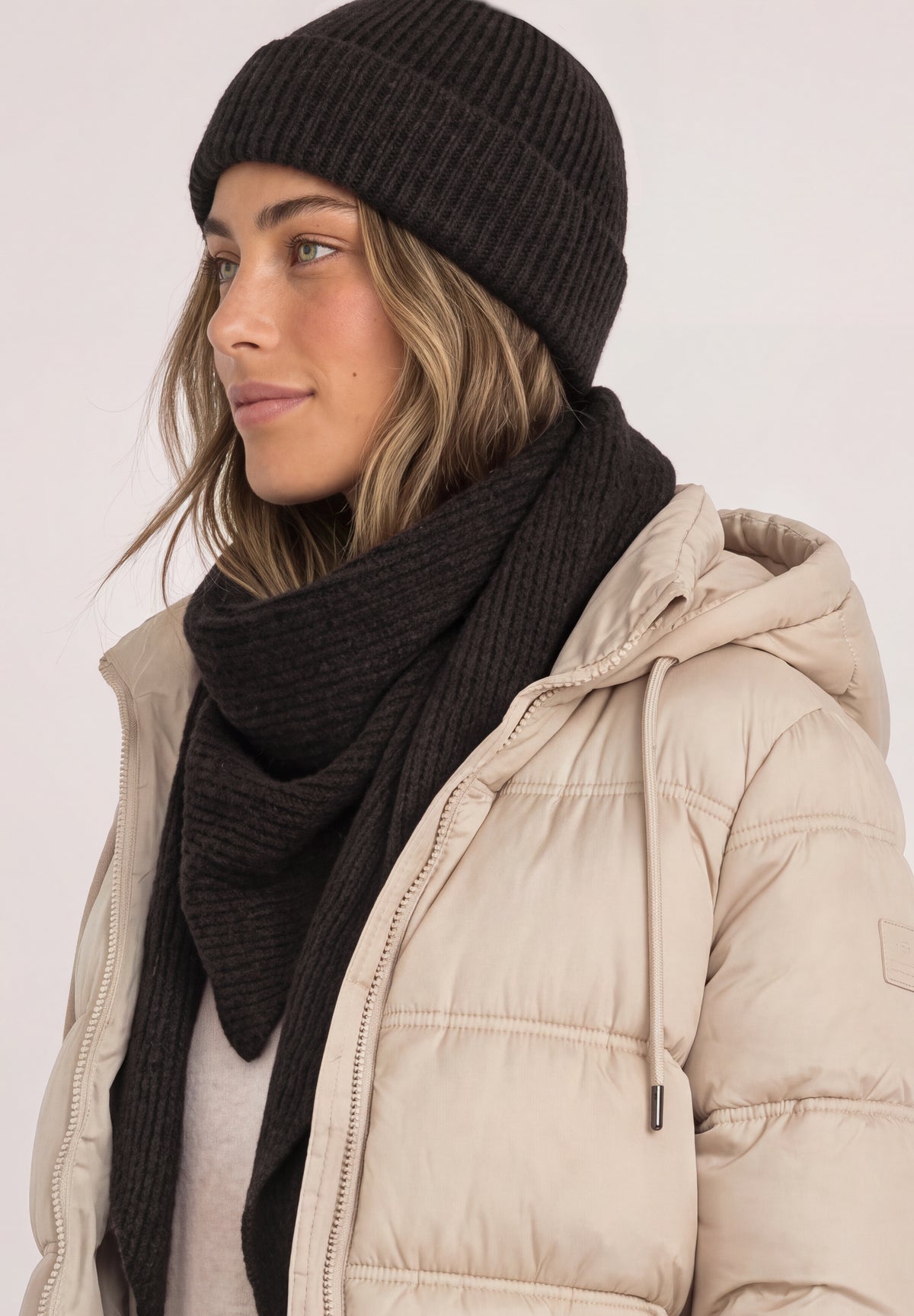 Street One Damen Beanie in Melange-Optik - Schwarz Black
