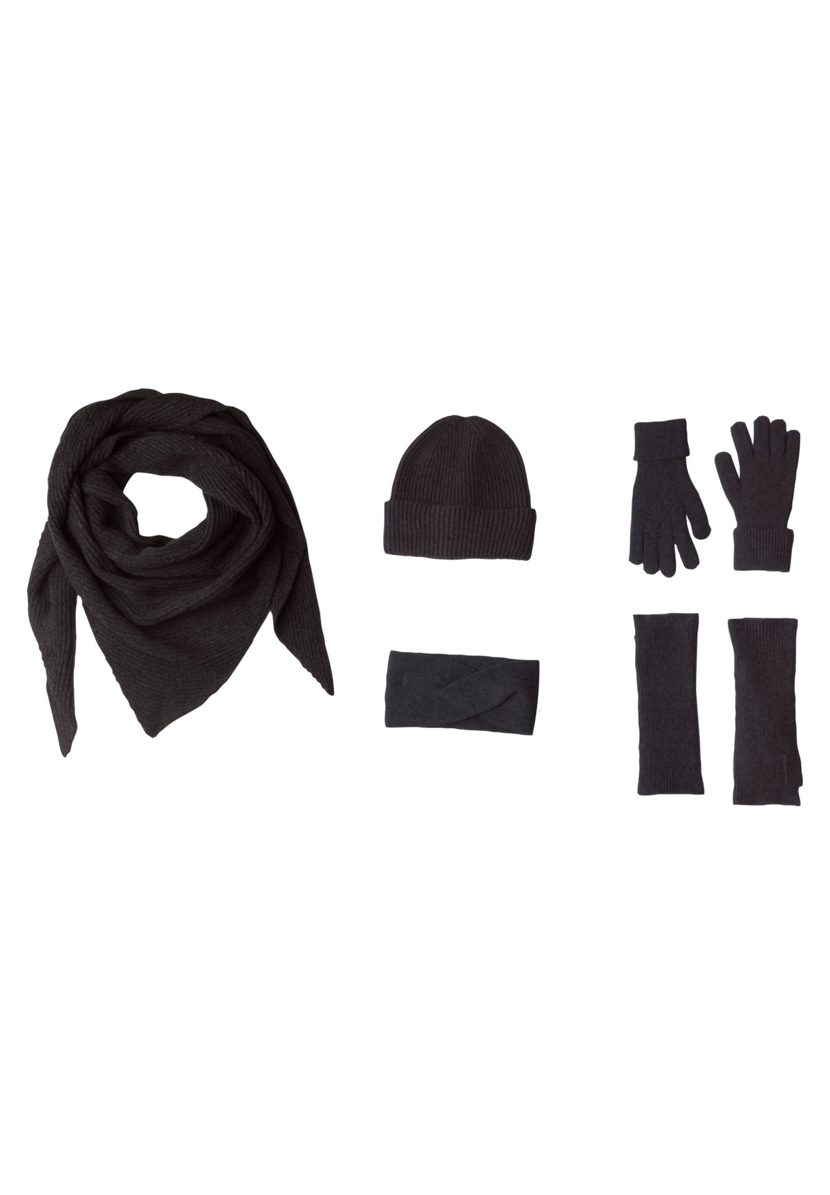 Street One Damen Beanie in Melange-Optik - Schwarz Black