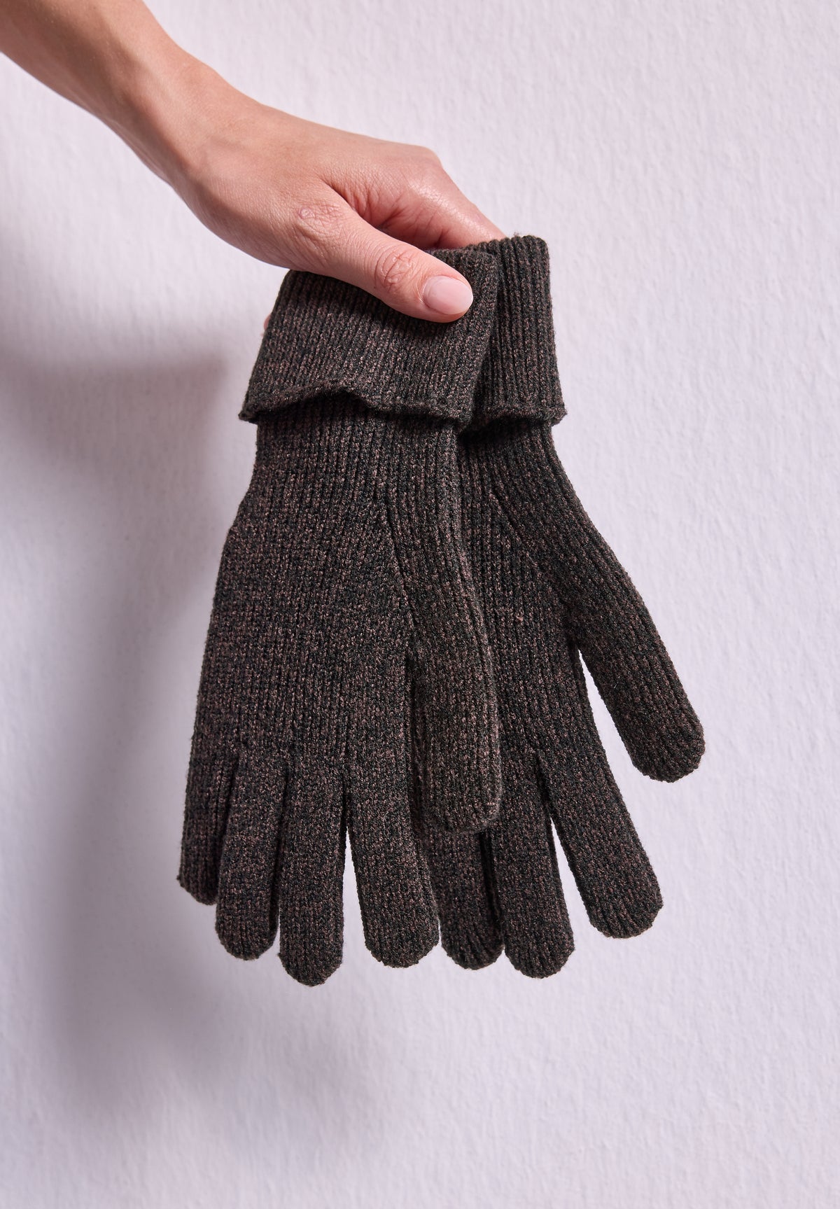 Street One Damen Handschuhe in Melange-Optik - Schwarz Black