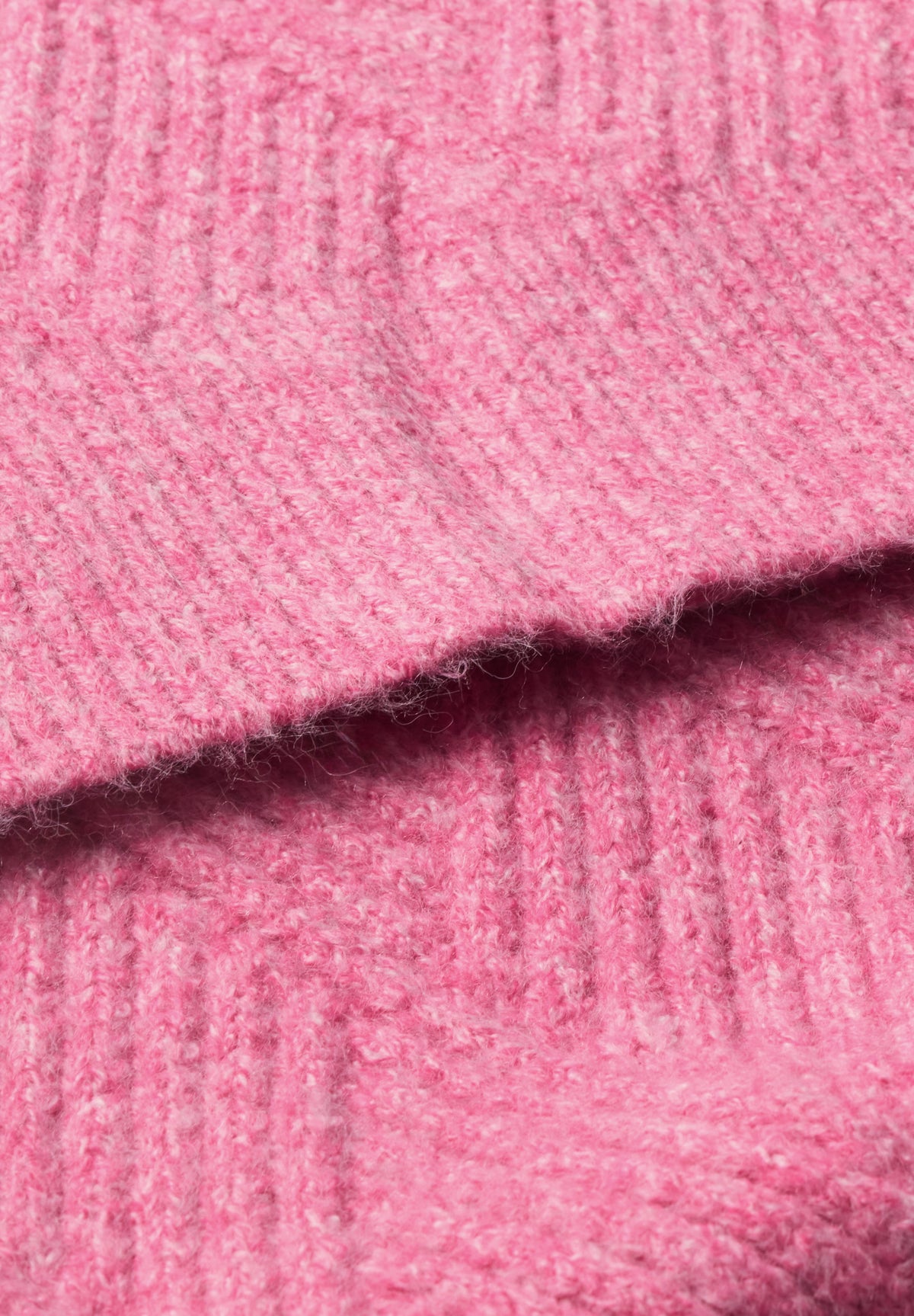 Street One Damen Langer Schal mit Strickmuster - Rosé meliert warm blush mel.