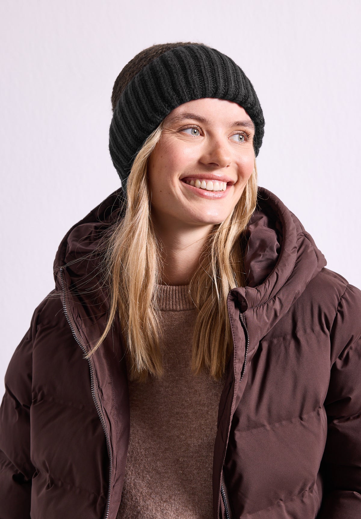 Street One Damen Bouclé-Mix Beanie - Schwarz Black