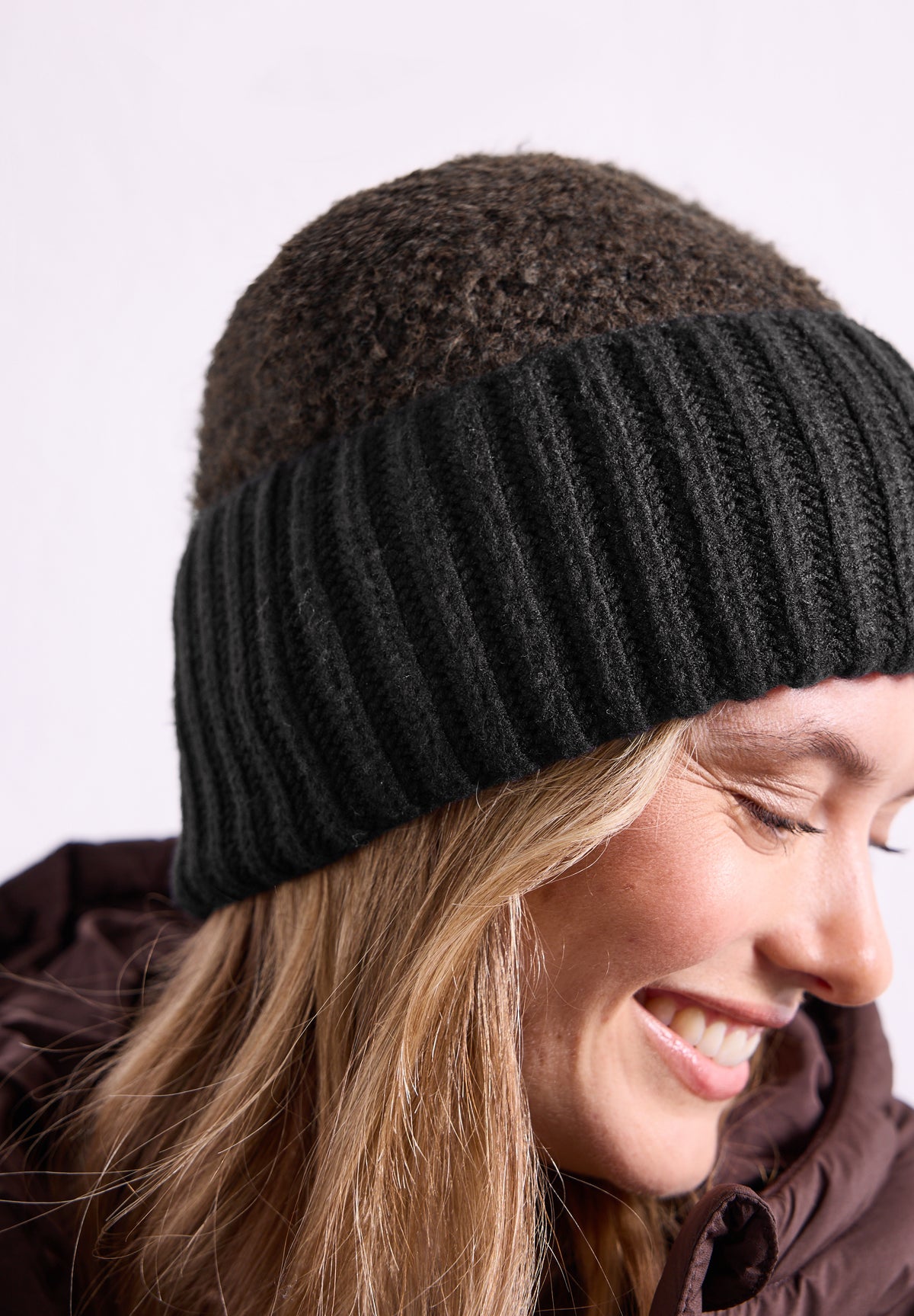 Street One Damen Bouclé-Mix Beanie - Schwarz Black
