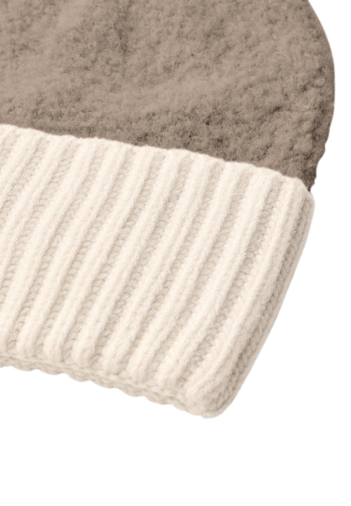 Street One Damen Bouclé-Mix Beanie - Mokkabraun Muddy Mocha