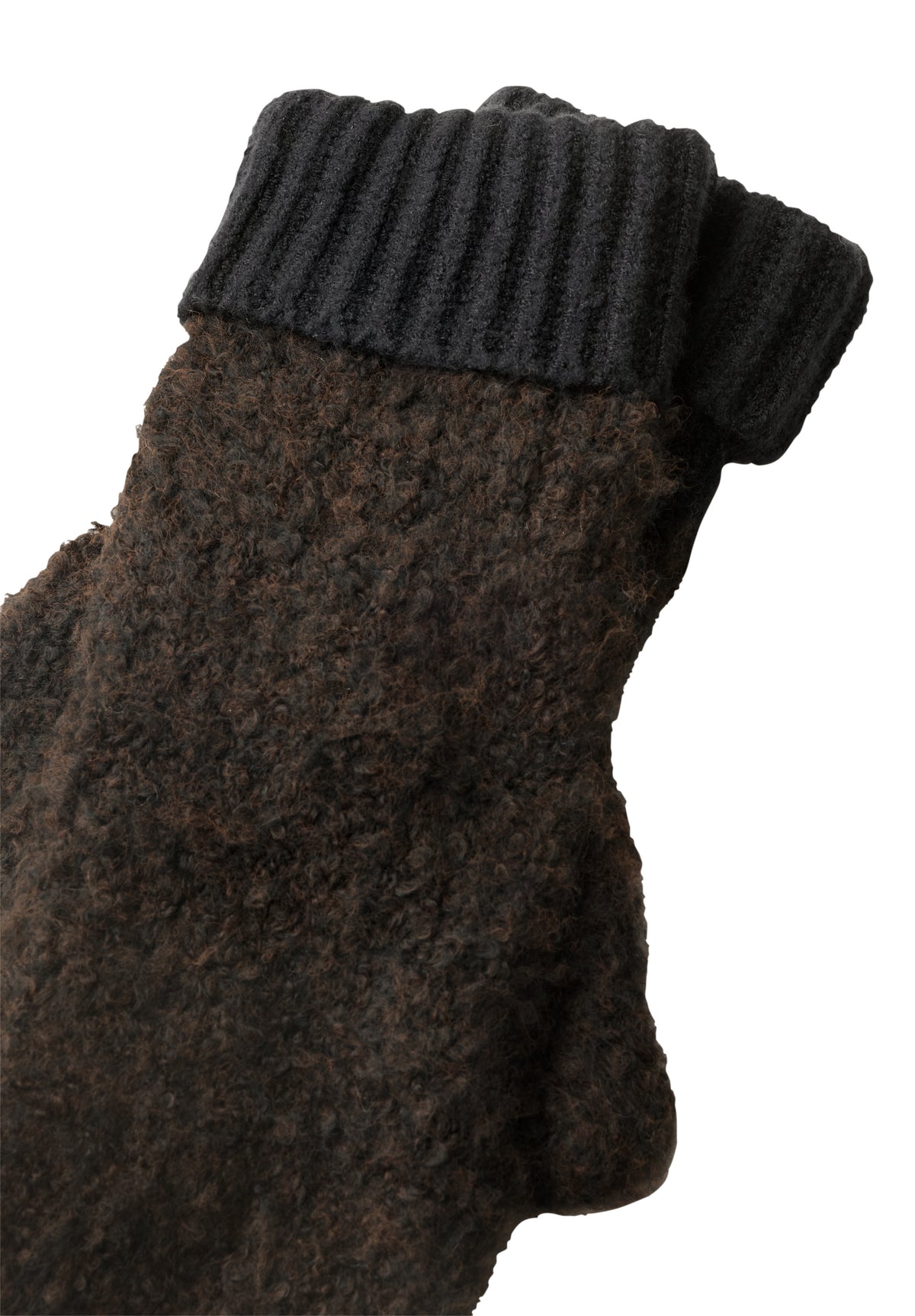 Street One Damen Bouclé-Mix Fäustlinge - Schwarz Black