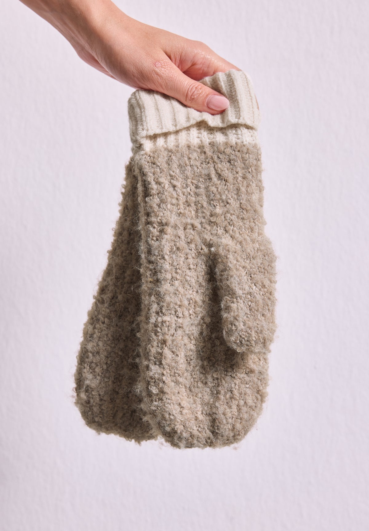 Street One Damen Bouclé-Mix Fäustlinge - Mokkabraun Muddy Mocha