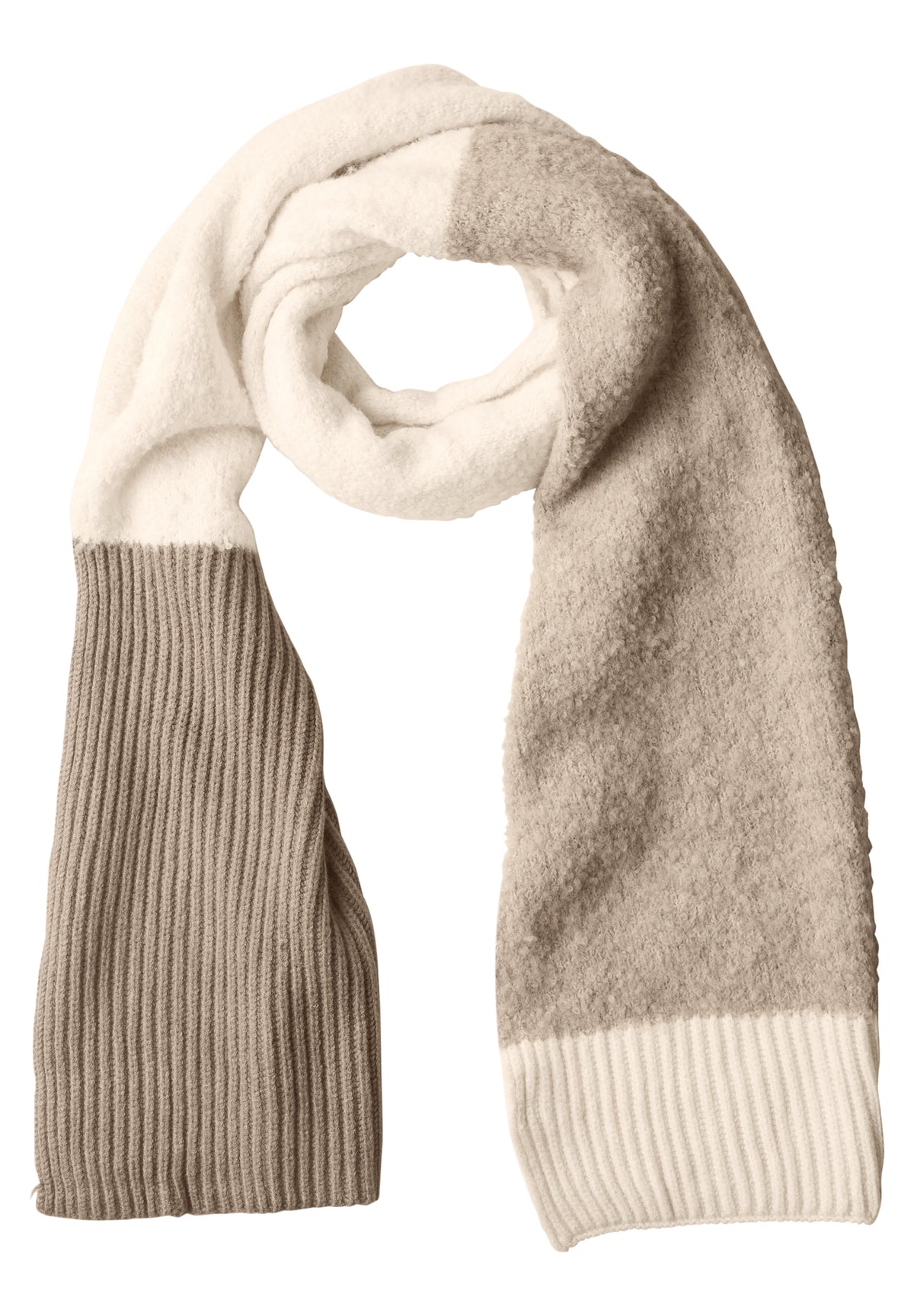 Street One Damen Bouclé-Mix Schal - Mokkabraun Muddy Mocha