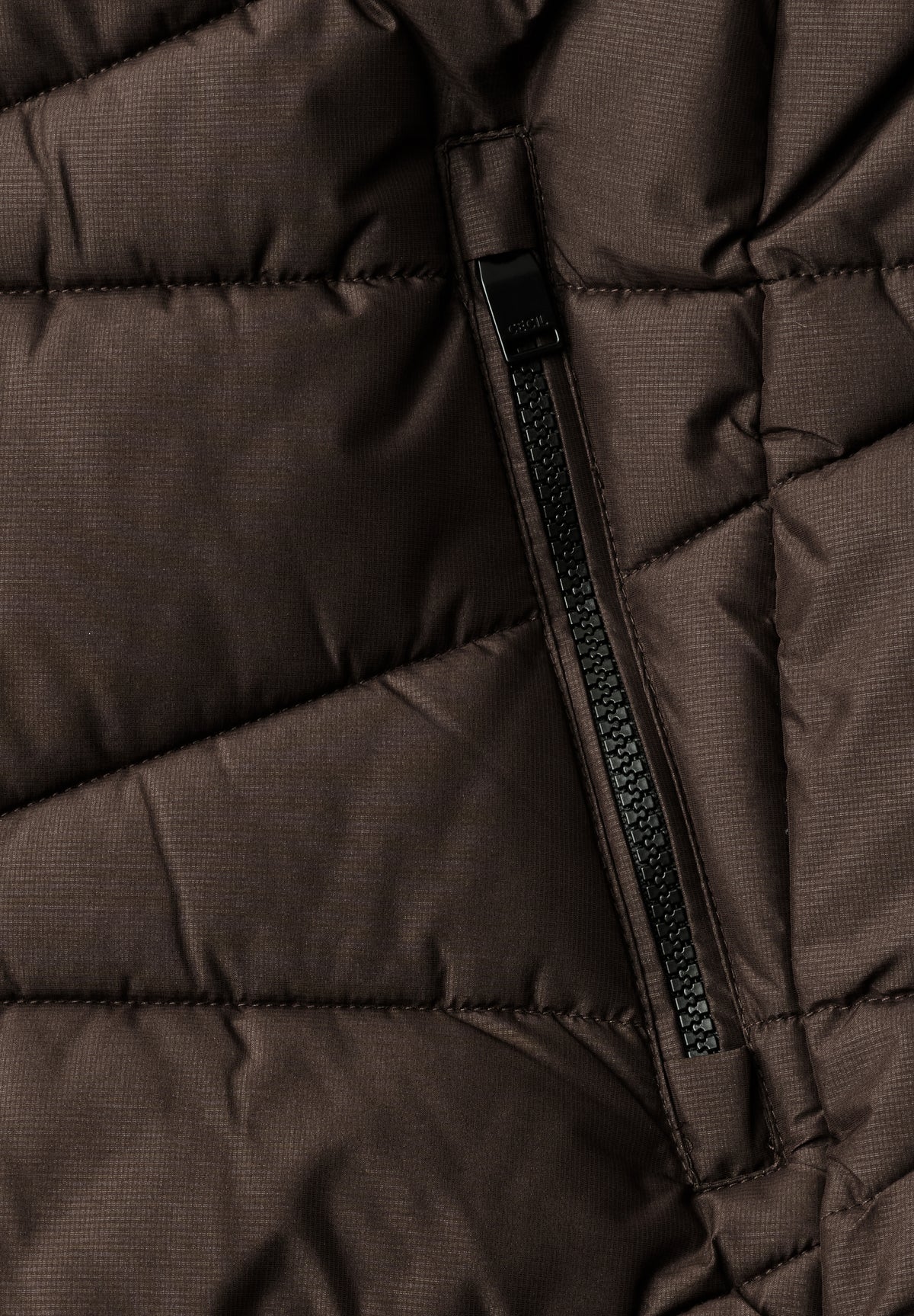 CECIL Damen Steppjacke mit Kapuze - Schokoladenbraun chocolate sauce brown