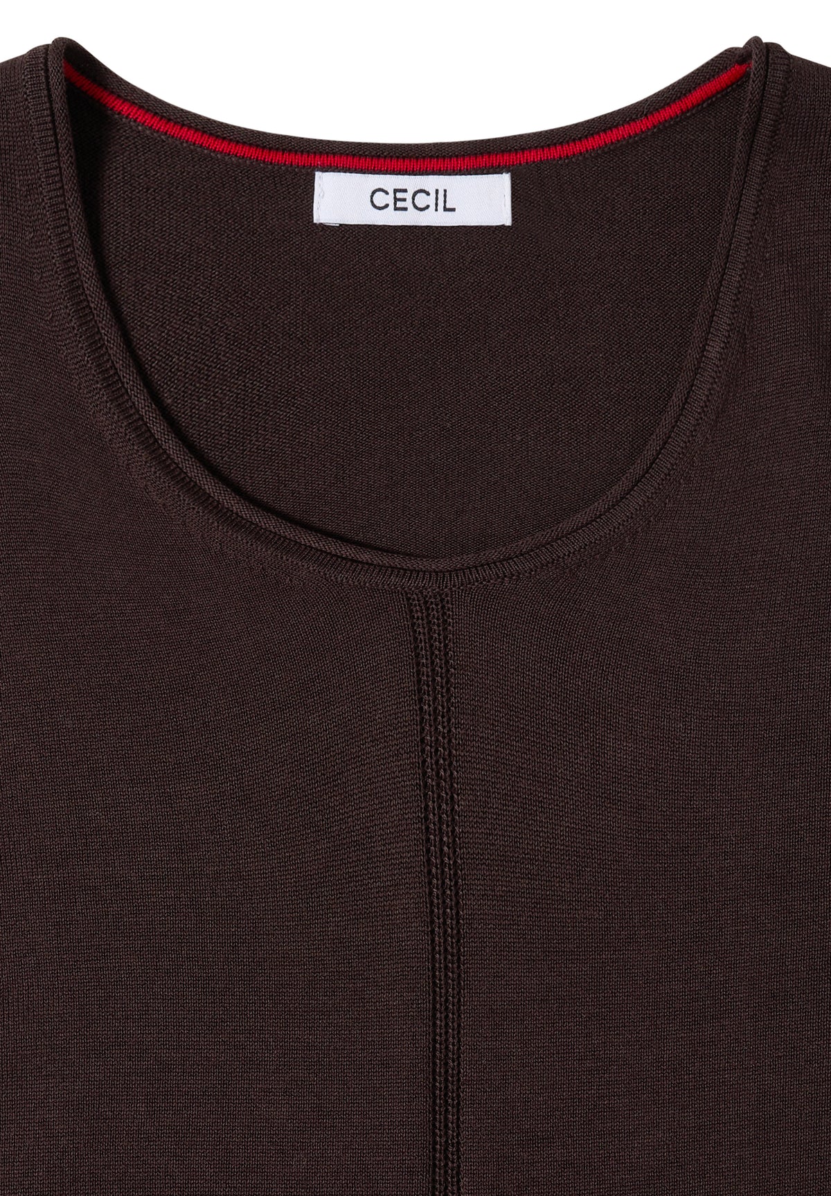 CECIL Damen Basic Pullover mit Rundhals - Braun truffle brown